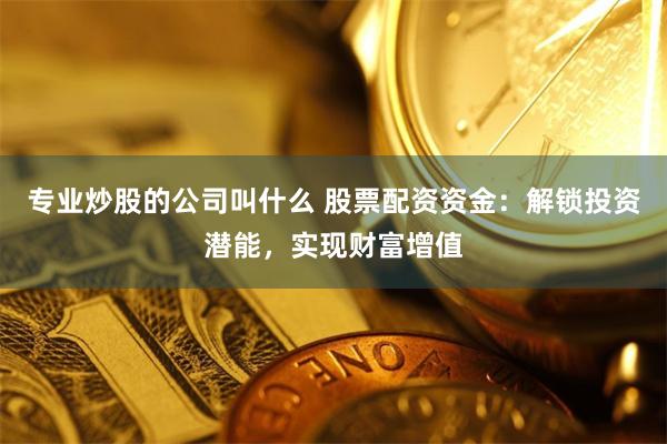 专业炒股的公司叫什么 股票配资资金：解锁投资潜能，实现财富增值
